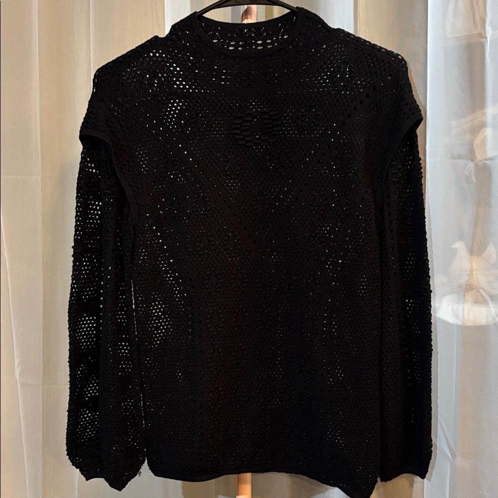 WHBM Stretch Mesh Blouse